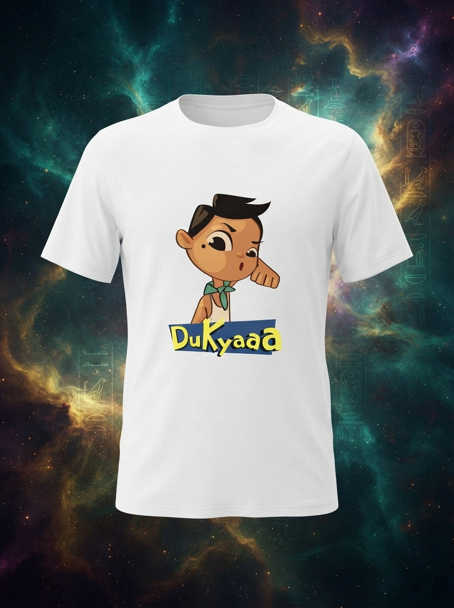 Du Kyaa Graphic Printed White Tshirt