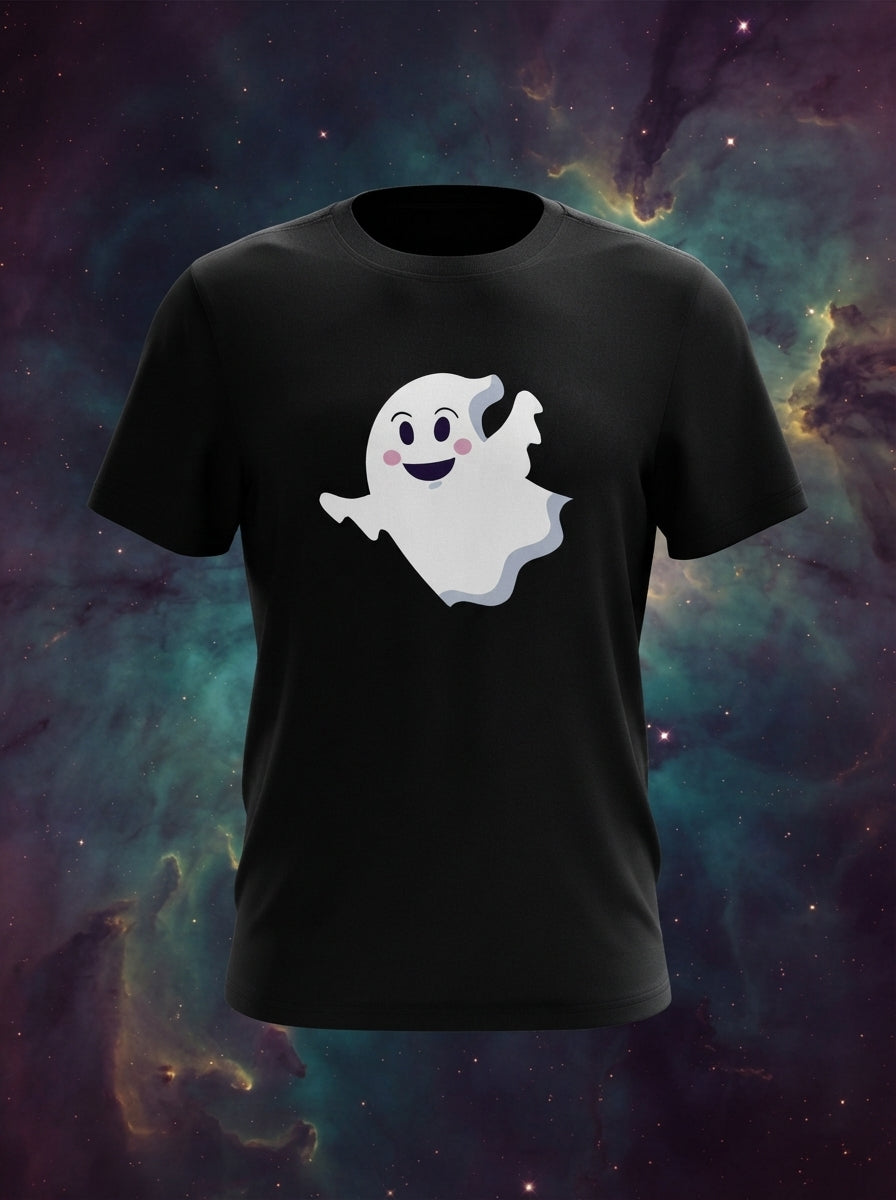 Ghost Graphic Printed Black Tshirt