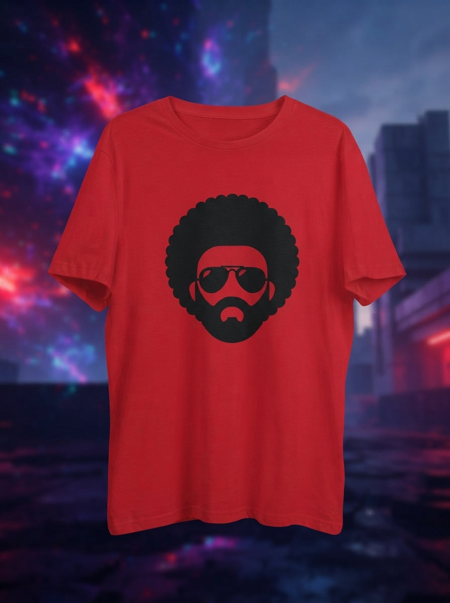 Hipster Gangsta Graphic Printed Red  Tshirt