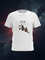 Lazy Panda Graphic Printed White Tshirt