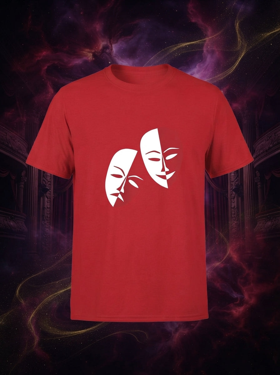 Masked Lives Graphic Printed Red Tshirt