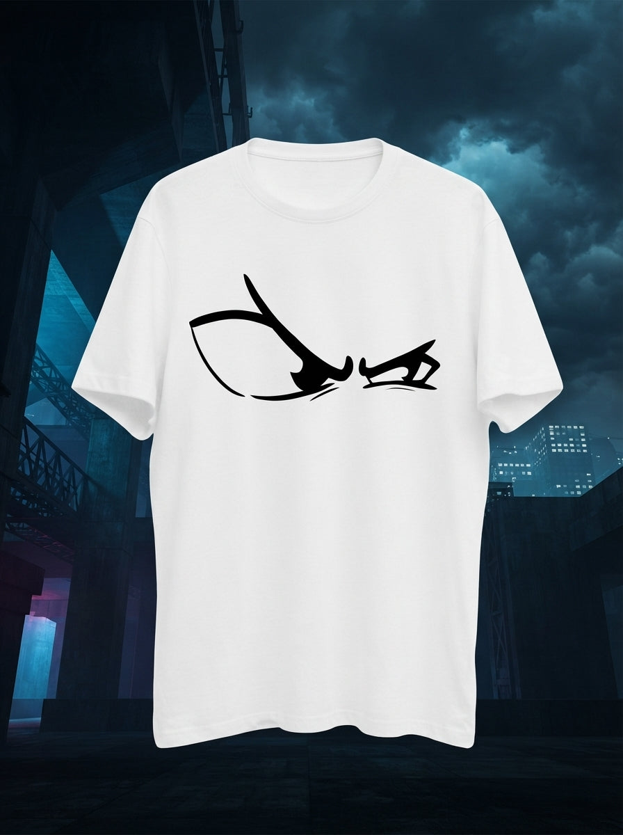 Scorned Eyes Graphic Printed White Tshirt