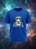 Super Panda Graphic Printed Blue Tshirt