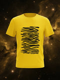 Tiger Stripes Graphic Printed Yellow Tshirt