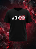 Weekend Graphic Printed Black Tshirt