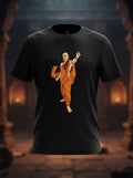 Chanakya Graphic Printed Black Tshirt