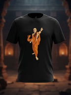 Chanakya Graphic Printed Black Tshirt