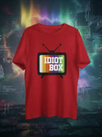 Idiot Box Graphic Printed Red Tshirt