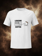 Loading Coffee Graphic Printed White Tshirt