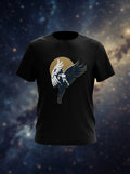 Winged Man Graphic Printed Black Tshirt