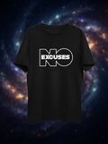 No Excuses Printed Black Dry Fit Tee
