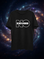 No Excuses Printed Black Dry Fit Tee