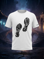 Run To Live Printed White Dry Fit Tee