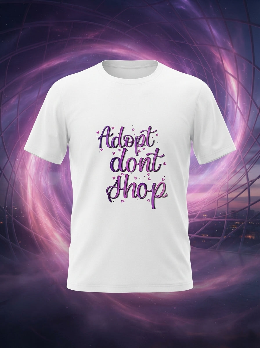 Adopt dont shop White Tshirt