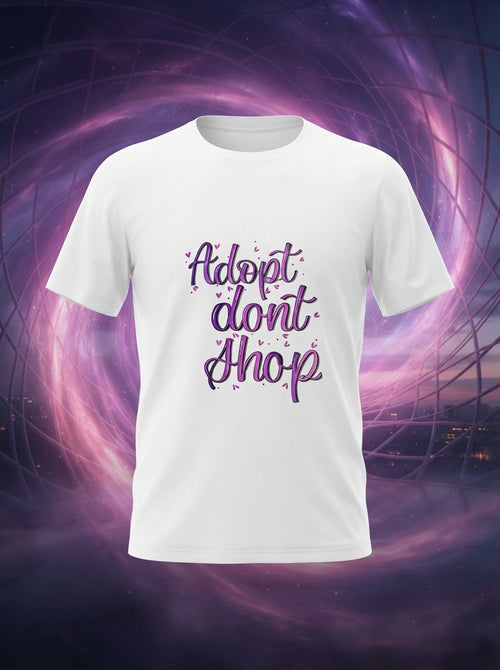Adopt dont shop White Tshirt