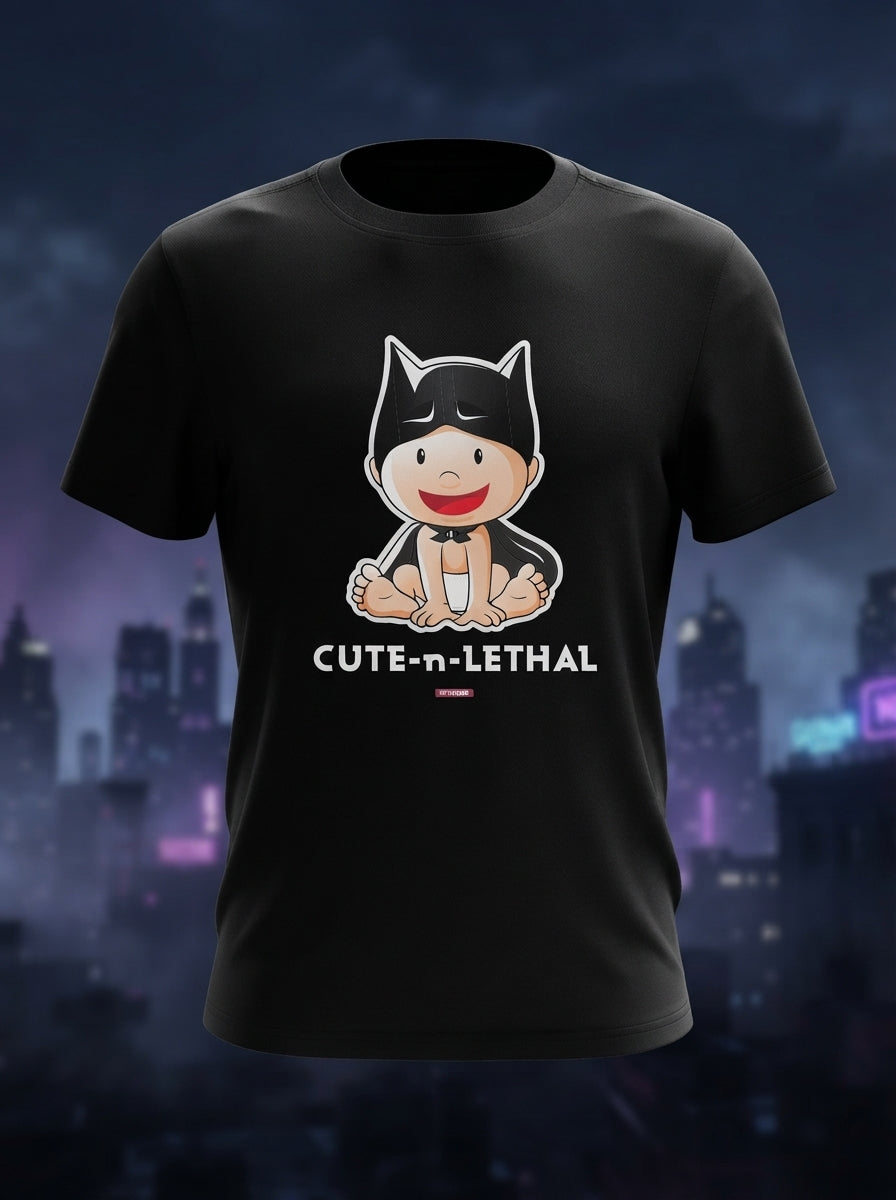 Cute-n-Lethal Black Dry-Fit T-Shirt