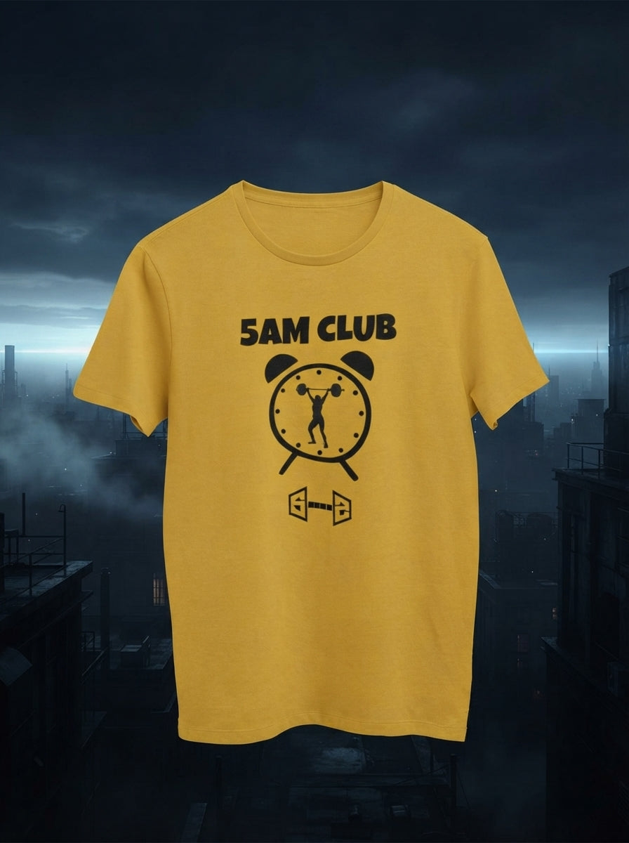 5am Club Gym Yellow Tshirt