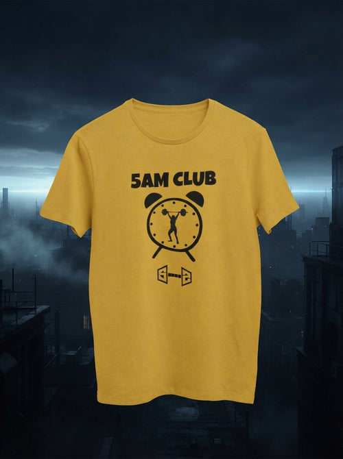 5am Club Gym Yellow Tshirt