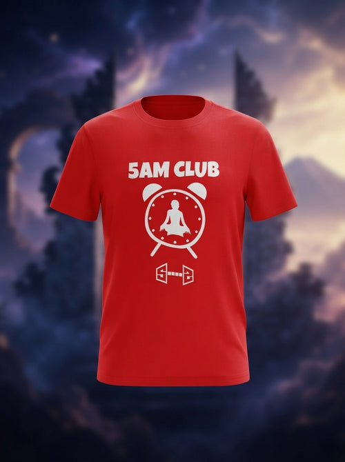 5am Club Yoga Red Tshirt