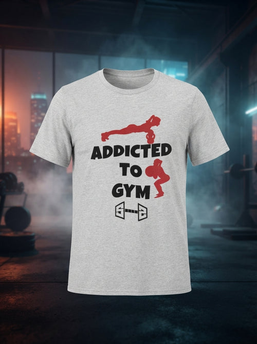 Addicted to Gym White Tshirt