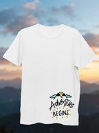 Adventure Begins White Tshirt