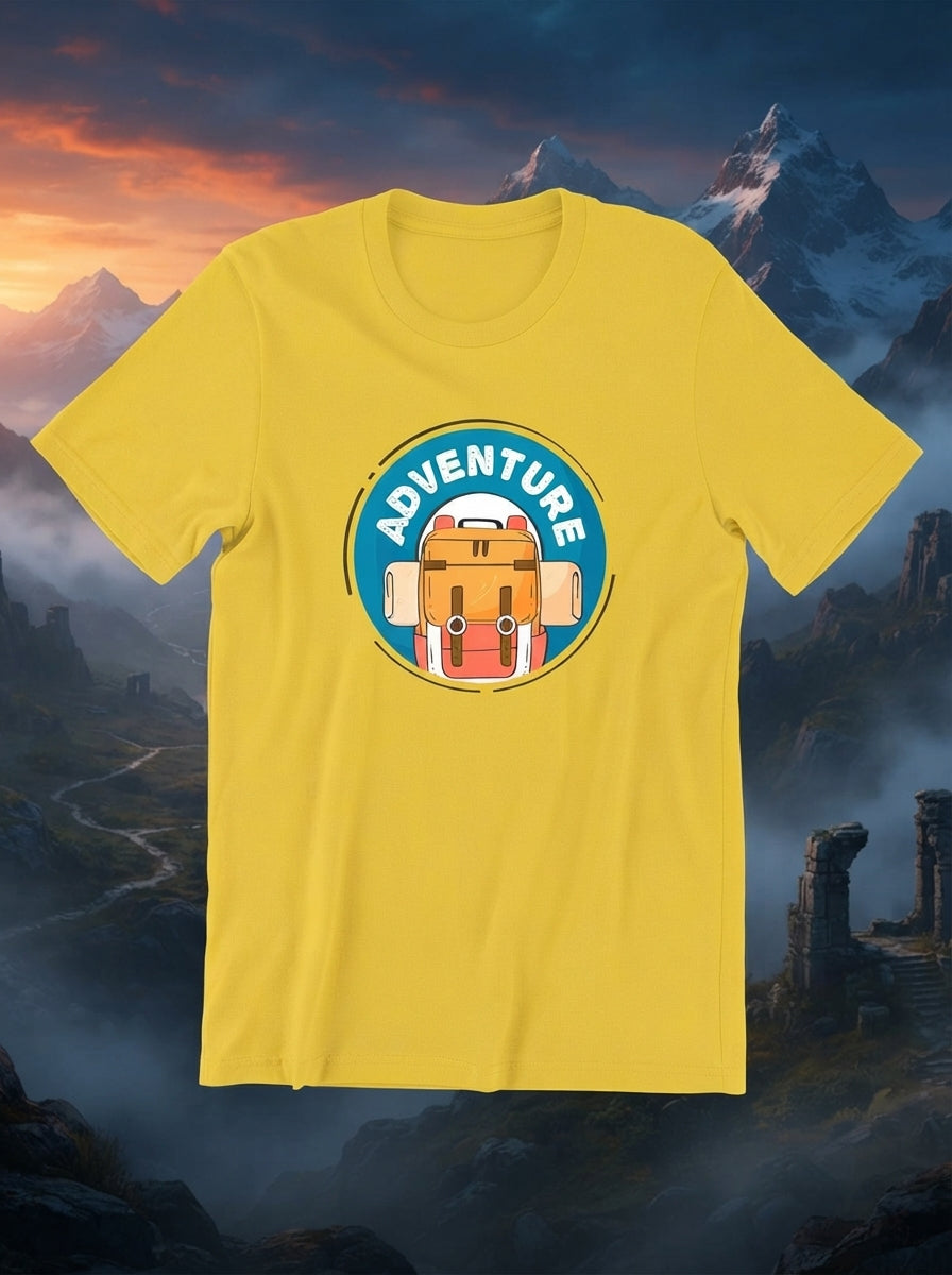 Adventure Travel Yellow Tshirt