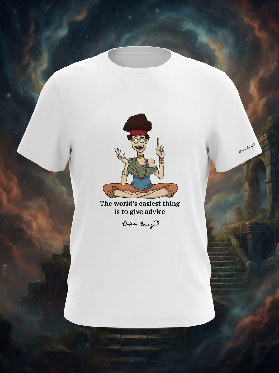 Advice Graphic Printed White Tshirt