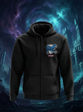 Dinosaur Roar - Full Zip Premium Hoodies Black No Threads