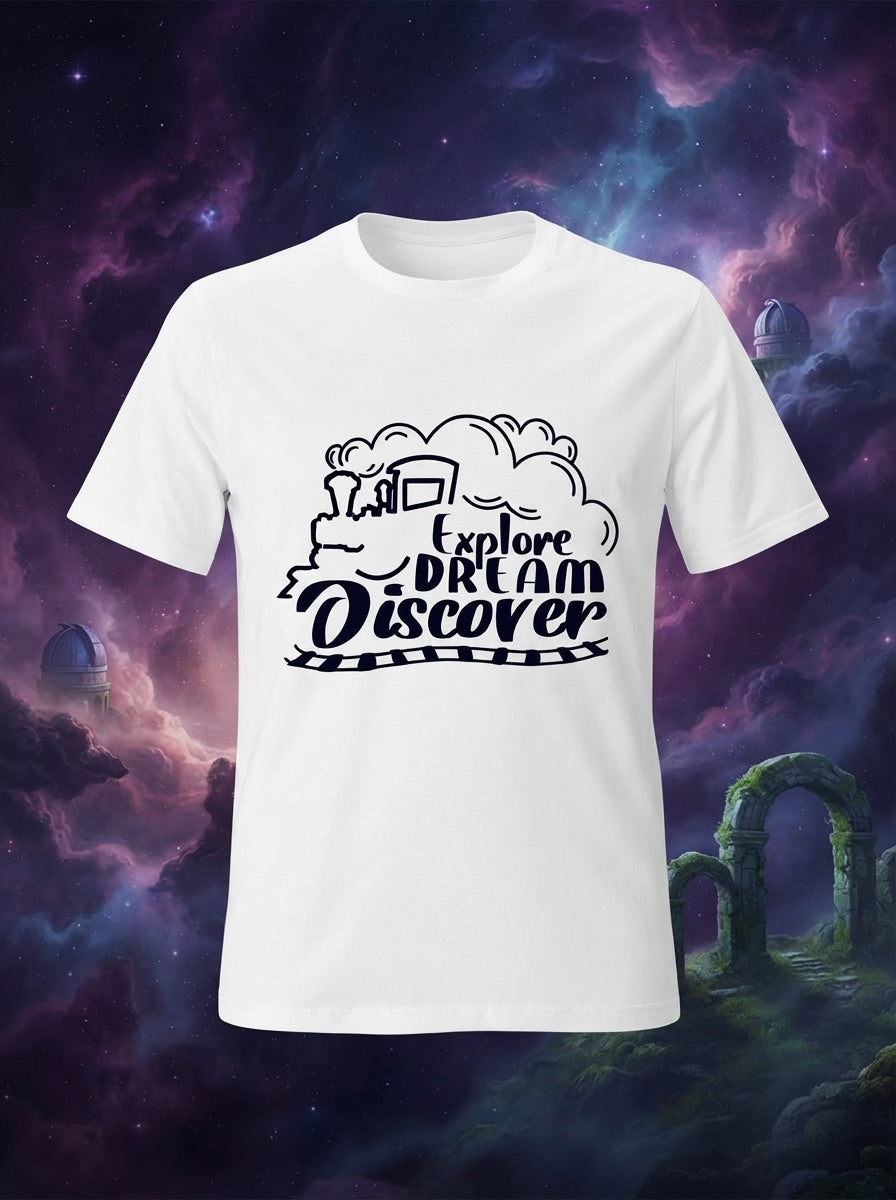 Explore Dream Discover White Tshirt