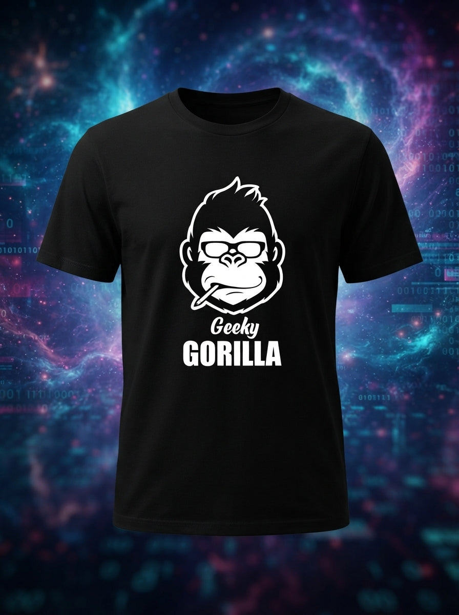 Geeky Gorilla Black Tshirt