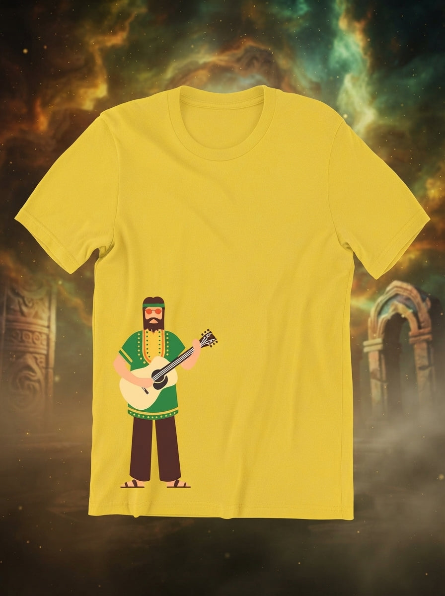 Hippie Music Yellow Tshirt