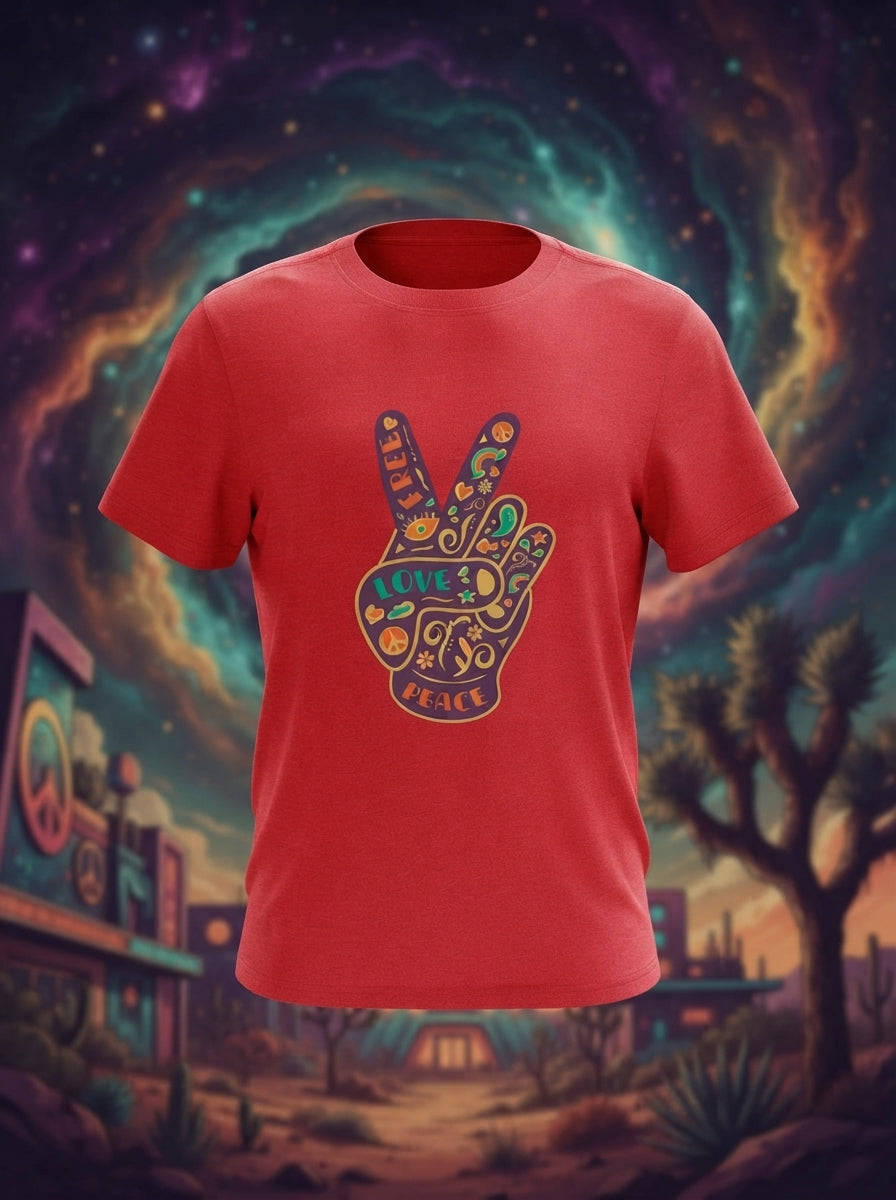 Hippie Victory Red Tshirt