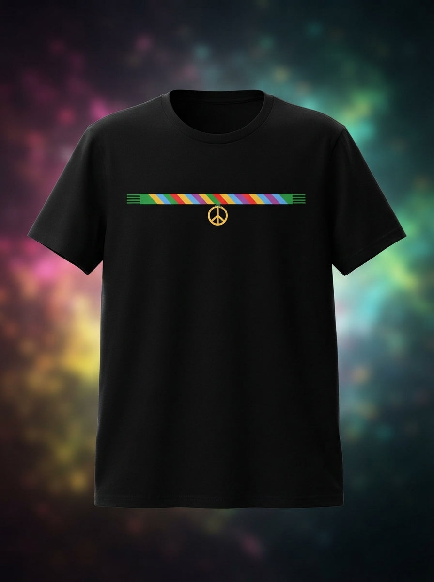 Hippie Peace Black Tshirt