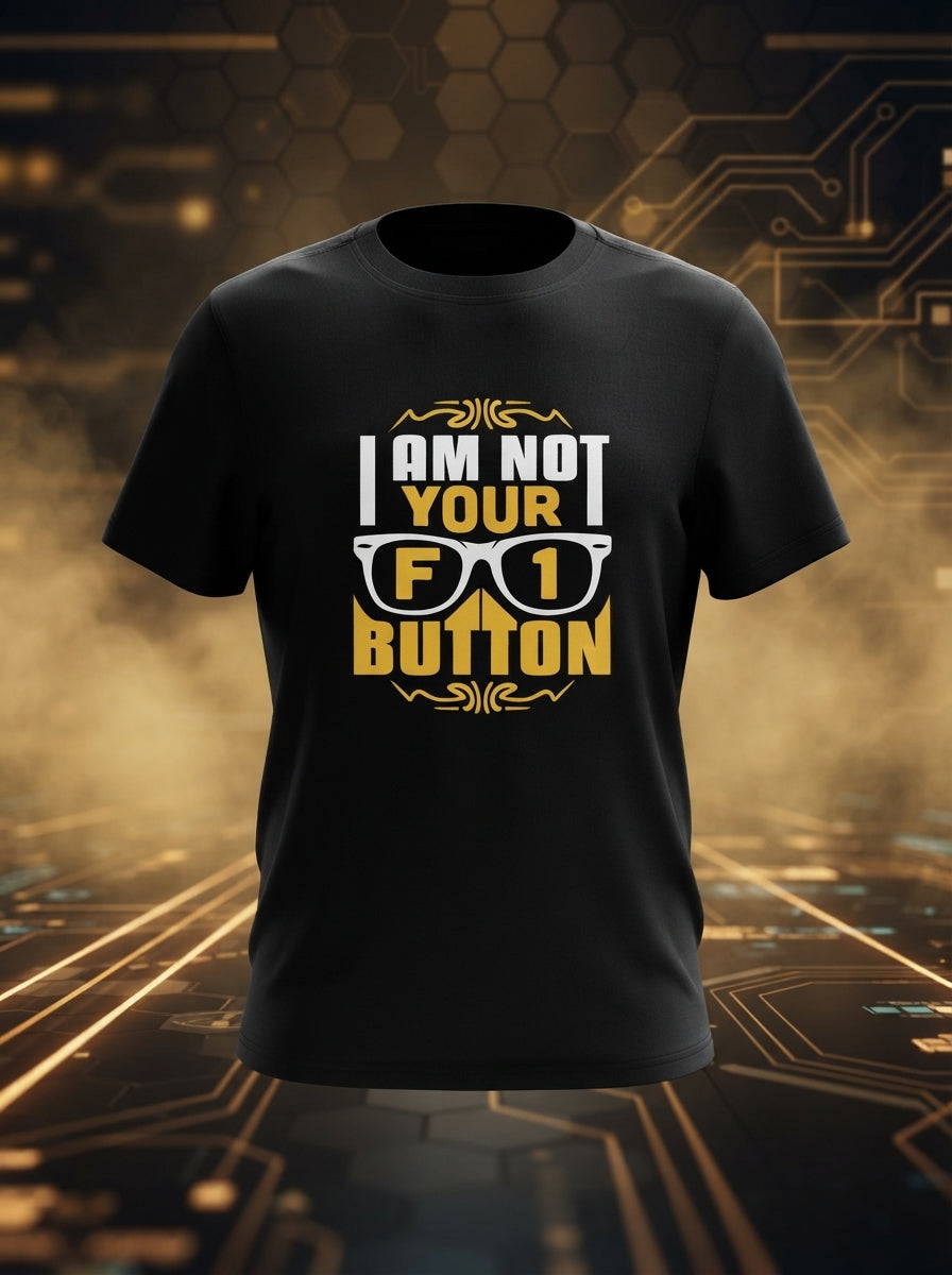 Not Your F1 Button Black Tshirt