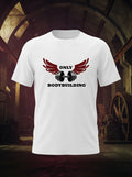 Only Body Building Horizontal Dumbbell Print White Tshirt