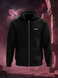 Styched Plain - Full Zip Premium Hoodies Black No Threads