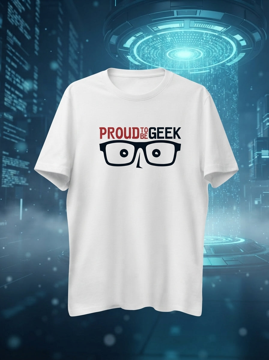 Proud To Be A Geek White Tshirt