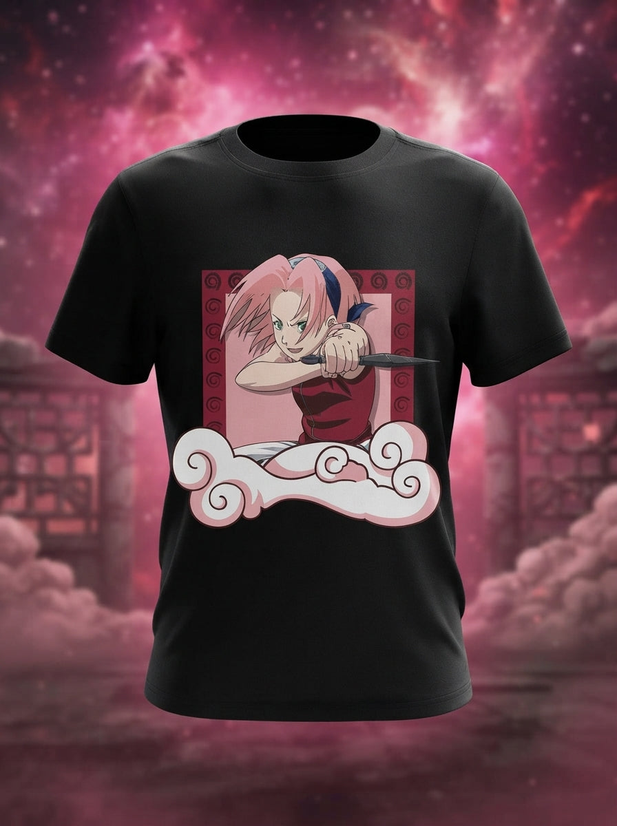 Sakura Black Tshirt