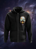 Travel Far Enough - Full Zip Premium Hoodies Black No Threads