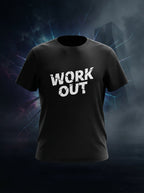 Work Out Black Dry-Fit T-Shirt