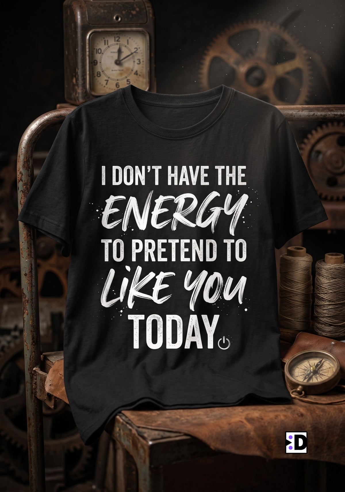 Dont Have The Energy Black Tee