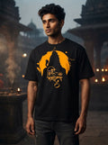 Har Har Mahadev Black Oversized Tee
