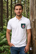 Tropical Floral White Polo