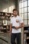Orange Flap White Polo
