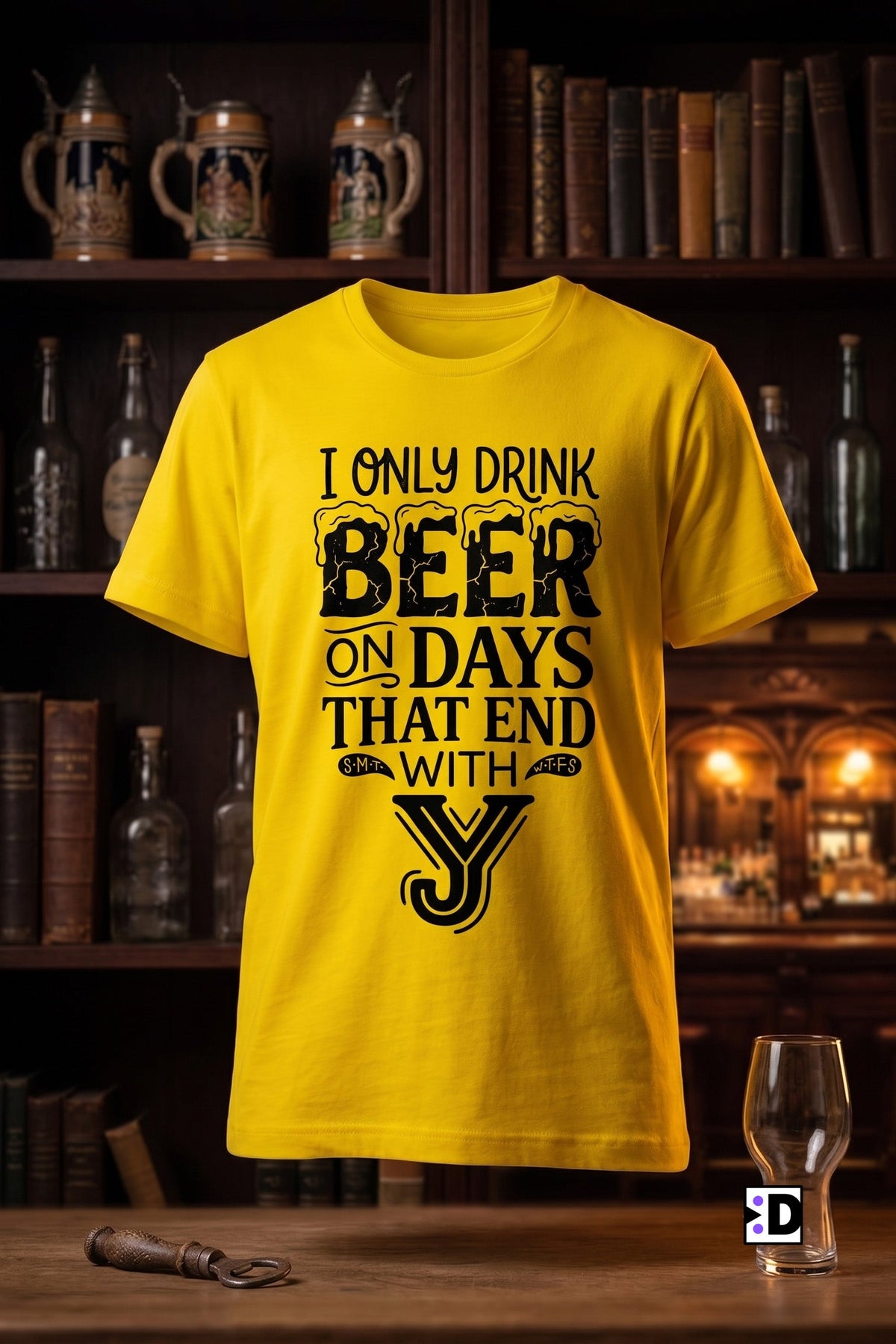 Beer Days End With Y Yellow Tee