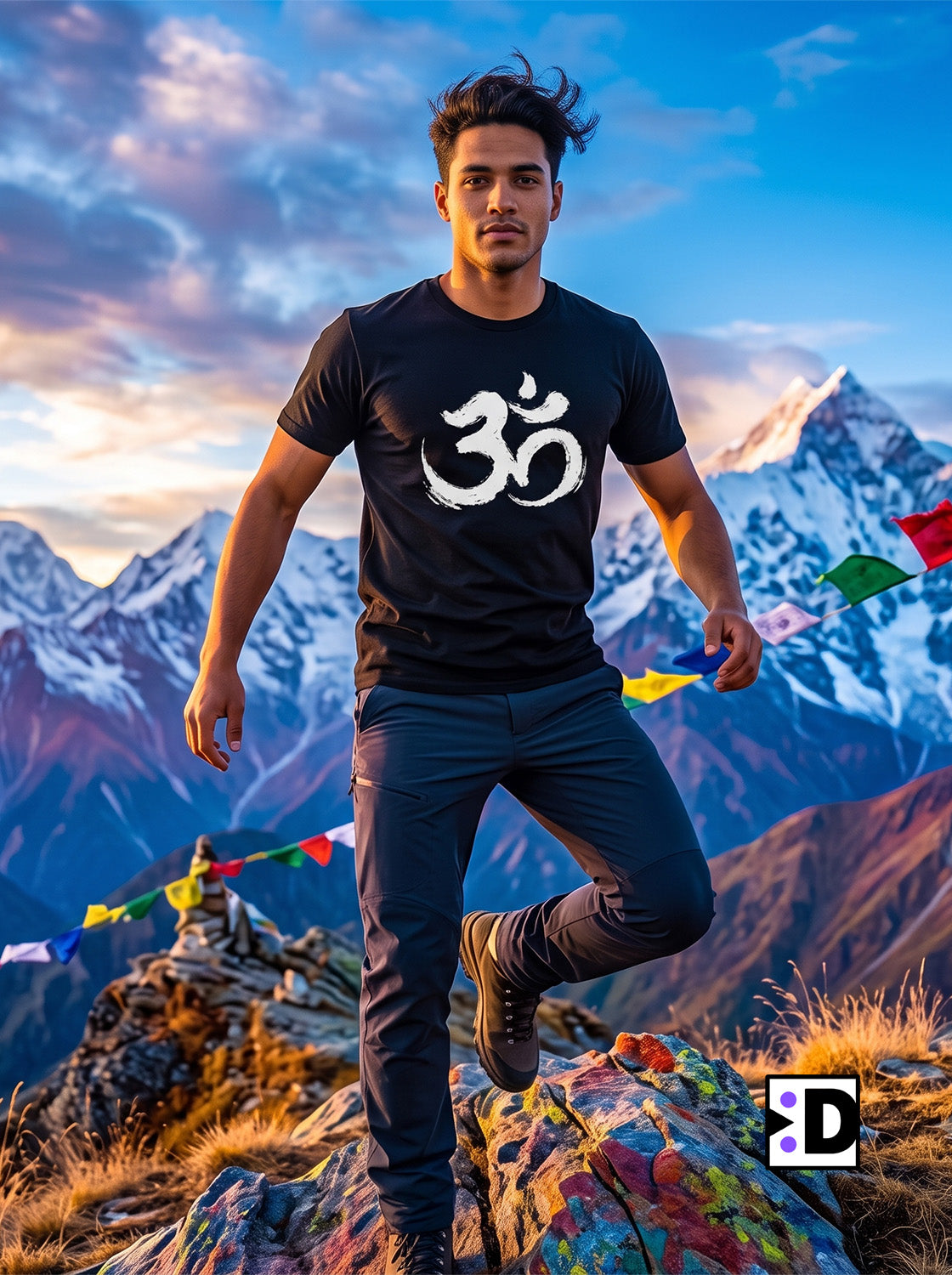Om Black Tee