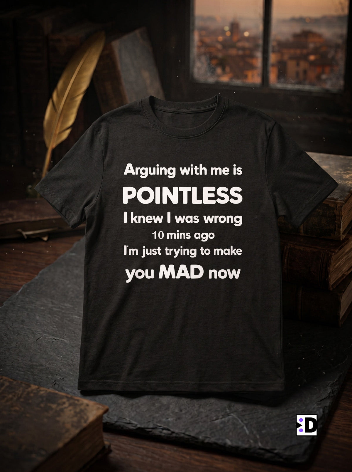 Arguing Is Pointless Black Tee