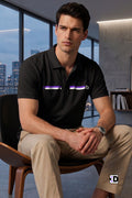 D Stripe Black Polo