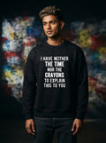 Time Crayon Black Sweatshirt