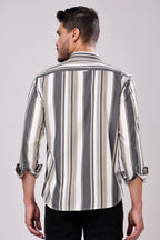 Stylox Regular Fit Full Sleeve Casual Stripes Shirt For Men's